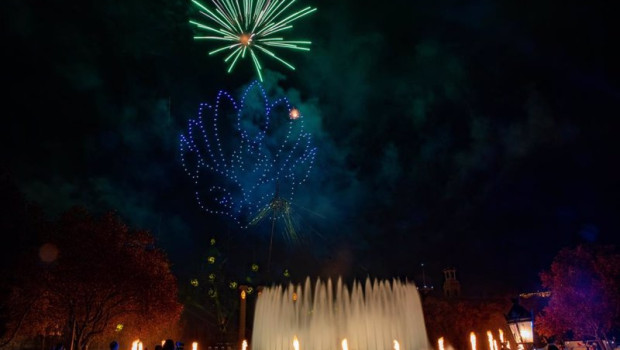 ep verbena de ano nuevo en avenida maria cristina a 1 de enero de 2023 en barcelona cataluna espana