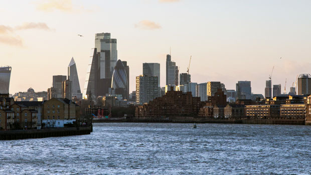 dl city of london distant view river thames commuting sunny buildings offices working square mile financial district finance trading unsplash