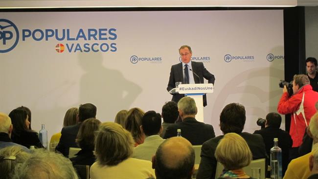 Alfonso Alonso, presidente del PP vasco, en una jornada en Bilbao | EUROPA PRESS ep alfonso alonso presidentepp vasco enjornadabilbao