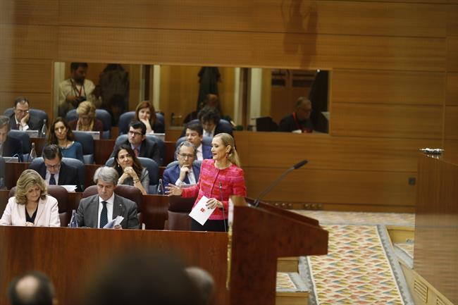 Cristina Cifuentes durante un pleno en la Asamblea de Madrid | EUROPA PRESS ep cristina cifuentes duranteplenola asambleamadrid