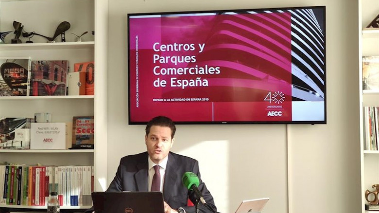 ep eduardo ceballos presidente de la asociacion espanola de centros comerciales en la presentacion