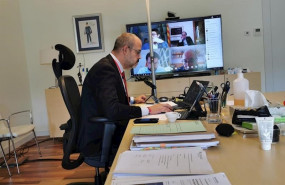 ep el conseller de interior miquel buch en la reunion del consell executiu celebrada por