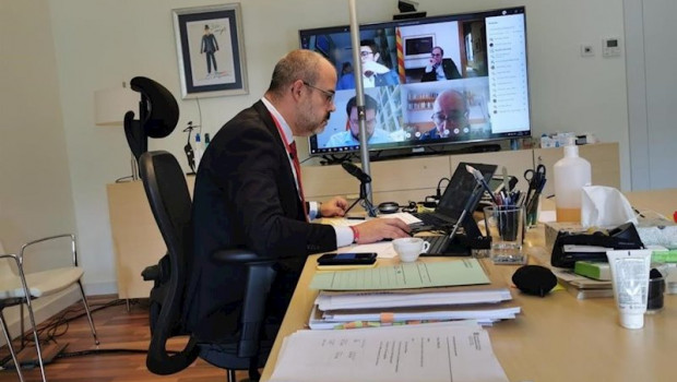 ep el conseller de interior miquel buch en la reunion del consell executiu celebrada por