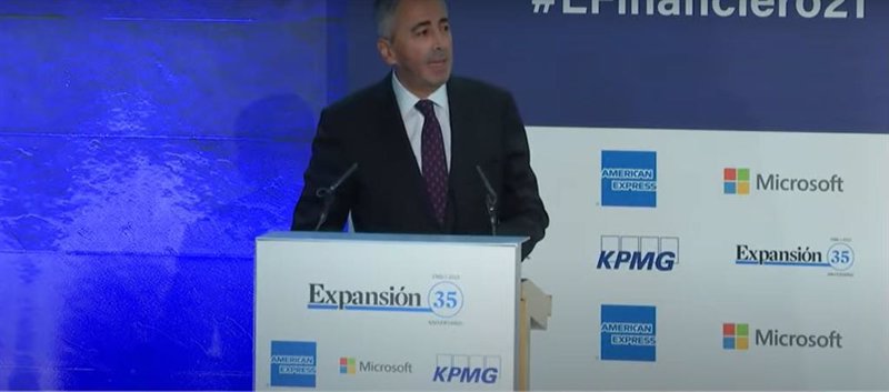 El director general de Seguros y Fondos de Pensiones, Sergio Álvarez Camiña, en el 'XII Encuentro del sector financiero' organizado por KPMG y el diario 'Expansión' | EXPANSIÓN ep el director general de seguros y fondos de pensiones sergio alvarez camina en el xii encuentro