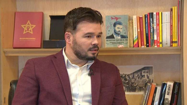 ep el portavoz de erc en el congreso de los diputados gabriel rufian durante una entrevista con