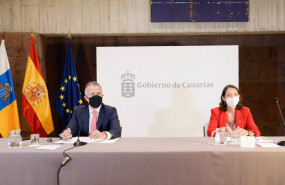 ep el presidente del gobierno de canarias angel victor torres y la ministra de industria turismo y