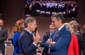 ep el presidente del gobierno pedro sanchez d participa en la ultima jornada de la cumbre de la otan