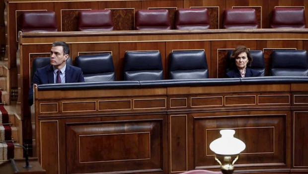 ep el presidente del gobierno pedro sanchez y la vicepresidenta primera del ejecutivo carmen calvo