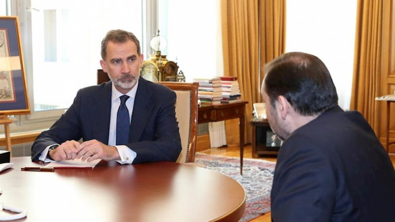 El Rey Felipe VI se reúne con el ministro de Fomento, José Luis Ábalos | CASA REAL ep el rey felipe vi se reune con el ministro de fomento jose luis abalos