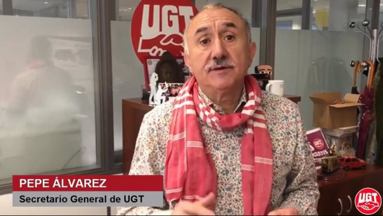 ep el secretario general de ugt pepe alvarez en un videocomunicado emitido con motivo de la ep el secretario general de ugt pepe alvarez en un videocomunicado emitido con motivo de la
