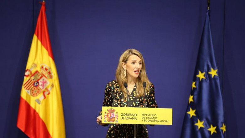 La ministra de Trabajo, Yolanda Díaz, explica el acuerdo sobre 'riders' | MINISTERIO DE TRABAJO ep la ministra de trabajo yolanda diaz explica el acuerdo sobre riders