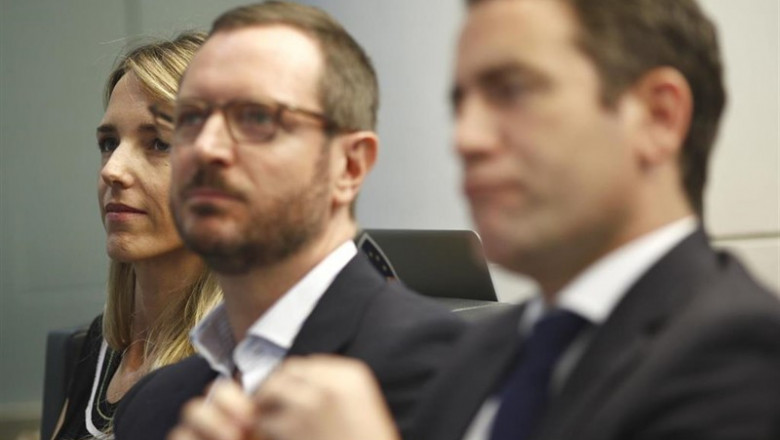 La nueva portavoz del PP en el Congreso de los Diputados, Cayetana Álvarez de Toledo; el nuevo portavoz del partido en el Senado, Javier Maroto; y el secretario general de la formación, Teodoro García Egea, durante la rueda de prensa posterior a la reunió | Eduardo Parra - Europa Press ep la nueva portavozppcongresolos diputados cayetana alvareztoledo nuevo portavozpartidosenado javier maroto ysecretario generalla formacion teodoro garcia egea duranteruedaprensa posteriorla reunio