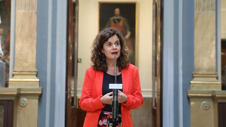 ep la portavoz de unidas podemos- en comu podem en el senado esperanza gomez corona en declaraciones