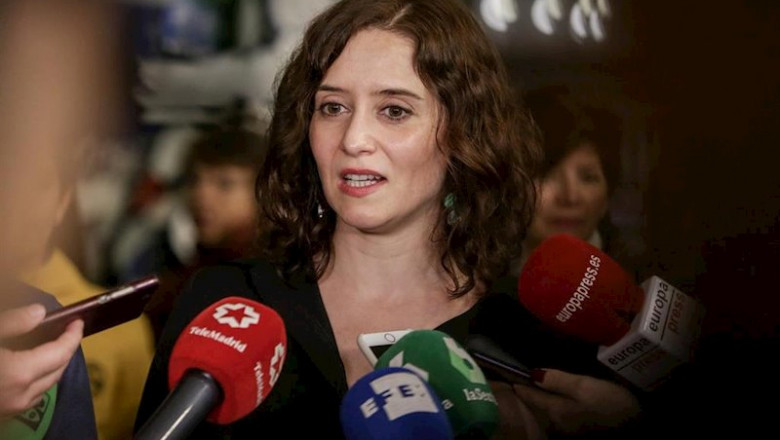 La presidenta de la Comunidad, Isabel Díaz Ayuso | Ricardo Rubio - Europa Press ep la presidenta de la comunidad isabel diaz ayuso recibe en el palacio de cibeles a menores de los