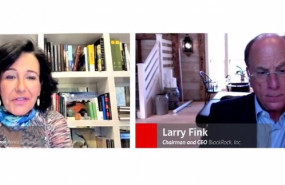 ep la presidenta del santander ana botin y el consejero delegado de blackrock larry fink en la ep la presidenta del santander ana botin y el consejero delegado de blackrock larry fink en la