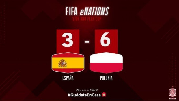 ep la seleccion espanola de efootball cae ante polonia en el amistoso al fifa 20