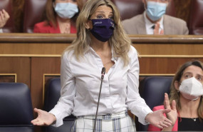 ep la vicepresidenta segunda del gobierno y ministra de trabajo yolanda diaz interviene en una