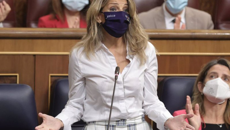 ep la vicepresidenta segunda del gobierno y ministra de trabajo yolanda diaz interviene en una ep la vicepresidenta segunda del gobierno y ministra de trabajo yolanda diaz interviene en una
