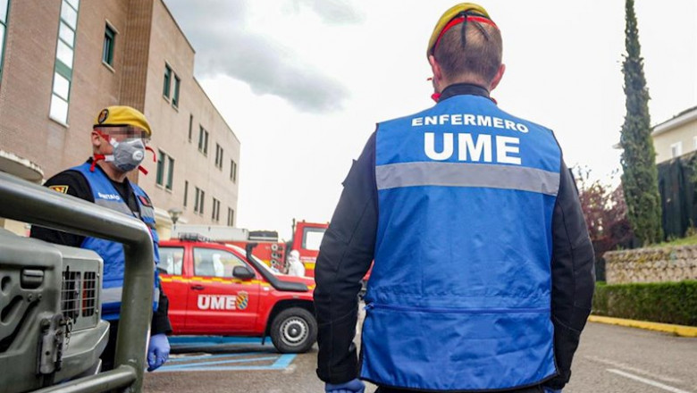 Militares de la UME en tareas de lucha contra la propagación del coronavirus | Ricardo Rubio - Europa Press ep militares de la ume en tareas de lucha contra la propagacion del coronavirus