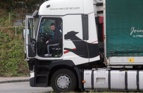 ep un camionero en su cabina en pedrafita do cebreiro durante el cuarto dia de paros en el sector de