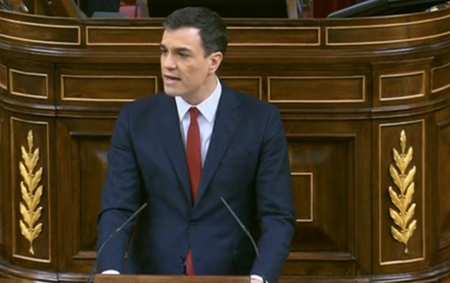 Pedro SÃƒÂ¡nchez durante la segunda votacion