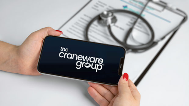dl craneware plc aim health care healthcare health care providers health care services logo 20230306