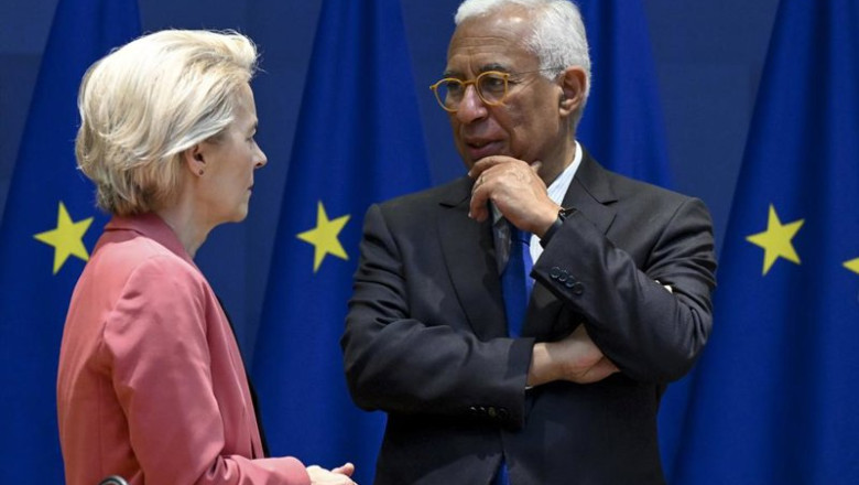 Archivo - El presidente del Consejo Europeo, António Costa, y la presidenta de la Comisión Europea, Ursula von der Leyen. | SIERAKOWSKI FREDERIC / EUROPEAN UNION - Archivo ep archivo el presidente del consejo europeo antonio costa y la presidenta de la comision europea