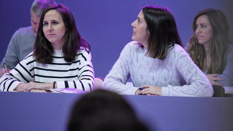 Archivo - La secretaria general de Podemos, Ione Belarra, y la exministra de Igualdad, Irene Montero. | Fernando Sánchez - Europa Press - Archivo ep archivo la secretaria general de podemos ione belarra y la exministra de igualdad irene montero