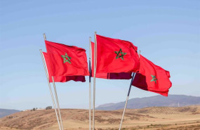 ep archivo   vista de varias banderas marroquies a 30 de septiembre de 2022 en la region de