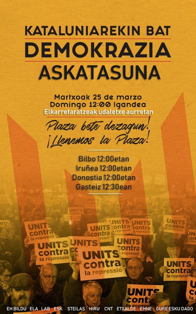 Cartel de las concentraciones en Euskadi y Navarra | EH BILDU ep cartellas concentracioneseuskadinavarra