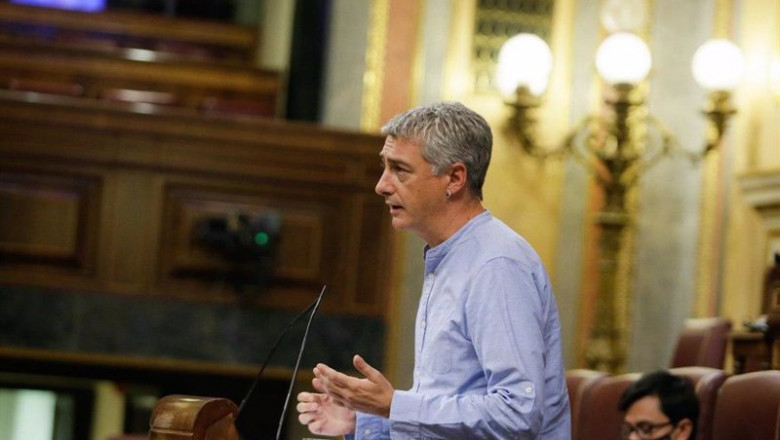 ep el diputado de eh-bildu oskar matute en el pleno del congreso