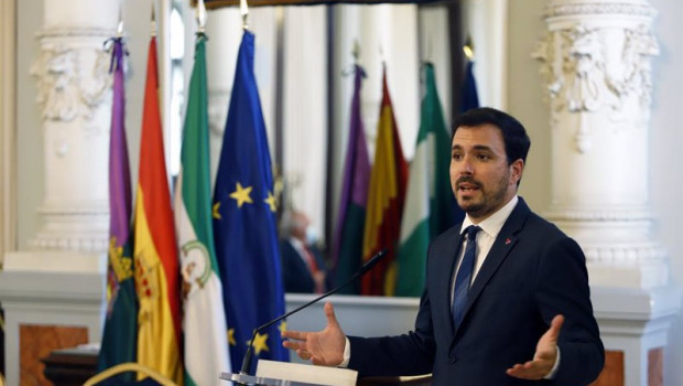 ep el ministro de consumo alberto garzon interviene en un acto junto malaga