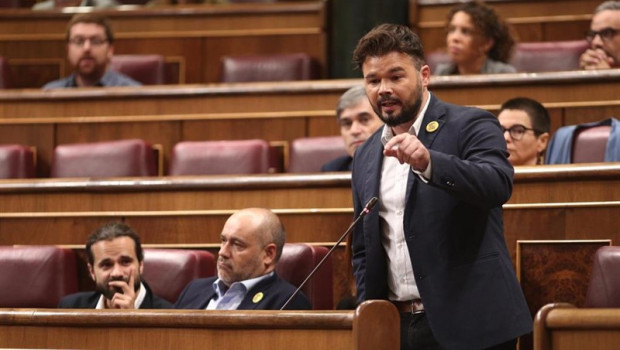 ep el portavoz de erc en el congreso gabriel rufian comparece en sesion de control al gobierno en