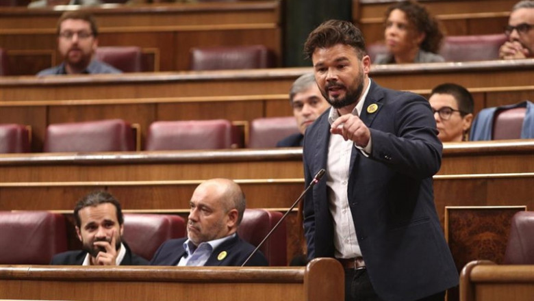 El portavoz de ERC en el Congreso, Gabriel Rufián, comparece en sesión de control al Gobierno en funciones un día después de conocerse la casi plena seguridad de unas elecciones el 10 de noviembre, en Madrid (España), a 18 de septiembre de 2019. | Eduardo Parra - Europa Press ep el portavoz de erc en el congreso gabriel rufian comparece en sesion de control al gobierno en