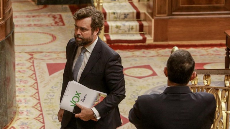 El portavoz de Vox en el Congreso, Iván Espinosa de los Monteros, durante la primera sesión ordinaria en el Congreso | Ricardo Rubio - Europa Press ep el portavoz de vox en el congreso ivan espinosa de los monteros durante la primera sesion