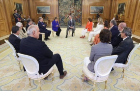 ep felipe vi con los consejeros del tribunal de cuentas encabezados por enriqueta chicano su