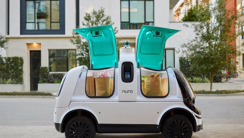 Imagen de un vehíulo de Nuro. | TOYOTA ep imagen de un vehiulo de nuro