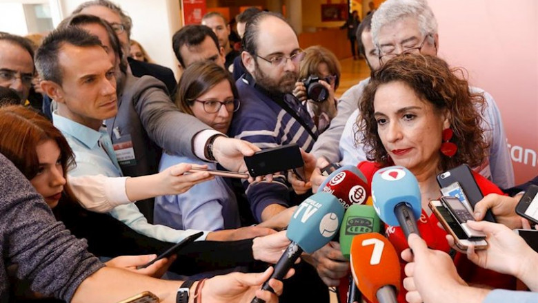 ep la ministra de hacienda en funciones maria jesus montero minutos antes de clausurar el xxii