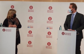 ep la presidenta de la diputacion de barcelona nuria marin y el secretario de estado de turismo