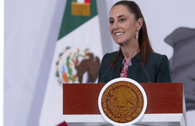 ep la presidenta de mexico claudia sheinbaum durante una rueda de prensa de las mananeras en palacio