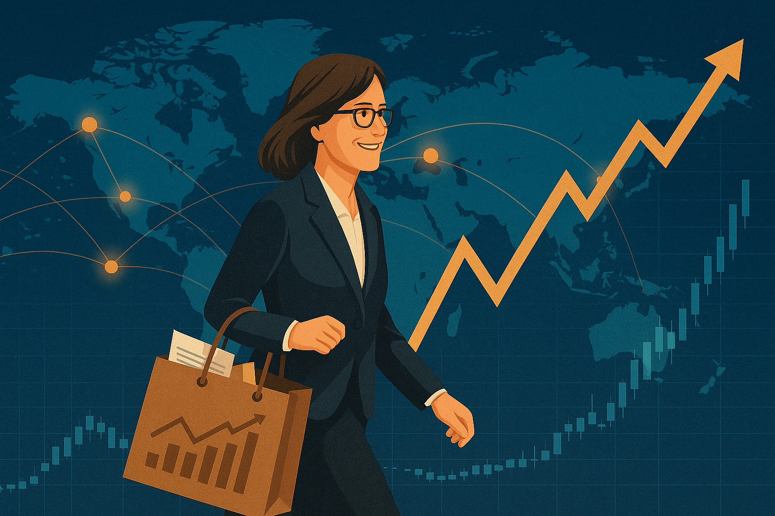 Cathie Wood sale de compras: tres acciones que acaba de añadir a su cartera