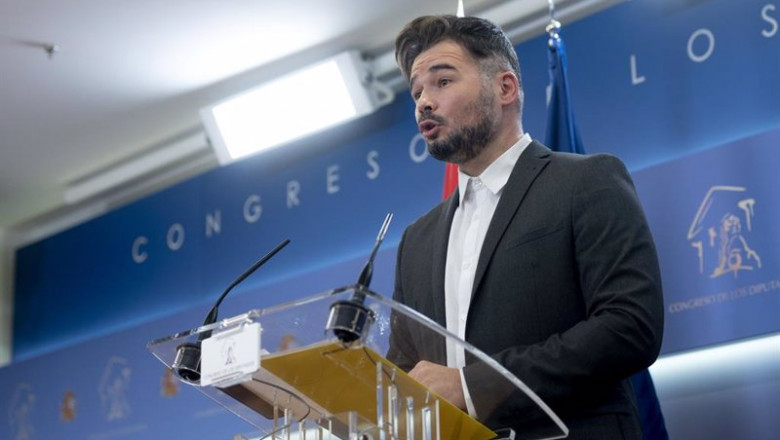 ep archivo   el portavoz parlamentario de erc gabriel rufian en una rueda de prensa en el congreso