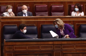 ep archivo   la vicepresidenta tercera del gobierno nadia calvino i y el diputado del psoe pedro