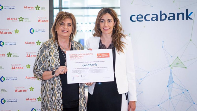 ep cecabank recibe el sello empresa socialmente responsable de mano de la fundacion alares ep cecabank recibe el sello empresa socialmente responsable de mano de la fundacion alares