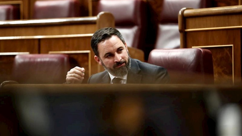 El líder de Vox, Santiago Abascal, en el Pleno del Congreso | Pool ep el lider de vox santiago abascal en el pleno del congreso