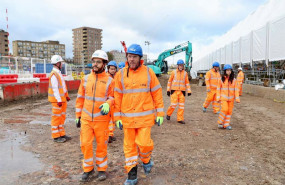 ep el ministro de transportes y movilidad sostenible oscar puente en las obras de la alta velocidad