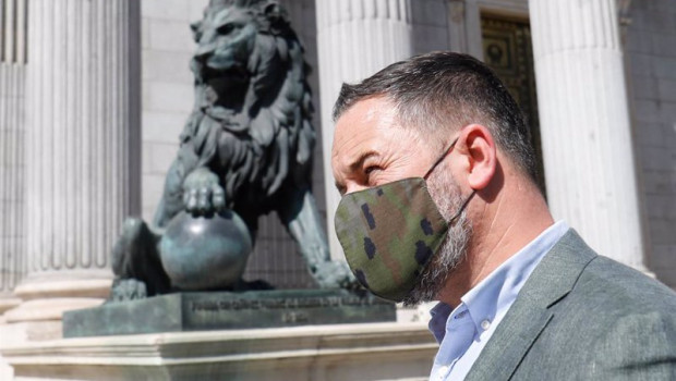 ep el presidente de vox santiago abascal frente al congreso de los diputados