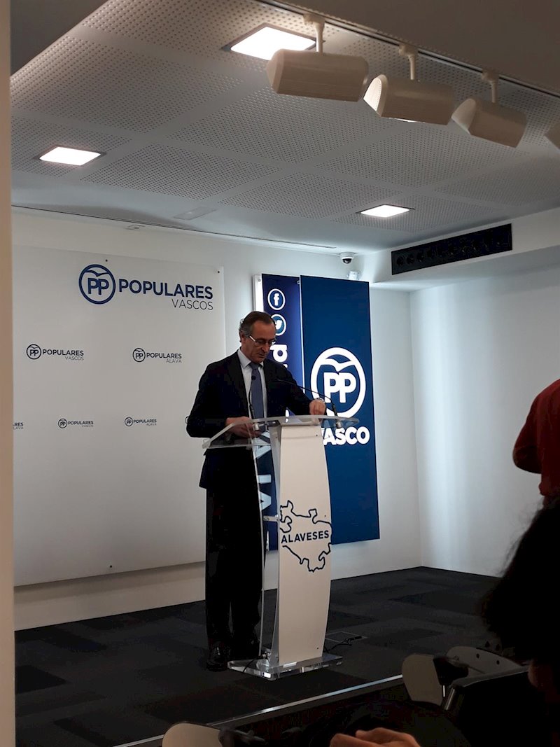 ep el presidente del pp vasco alfonso alonso en rueda de prensa