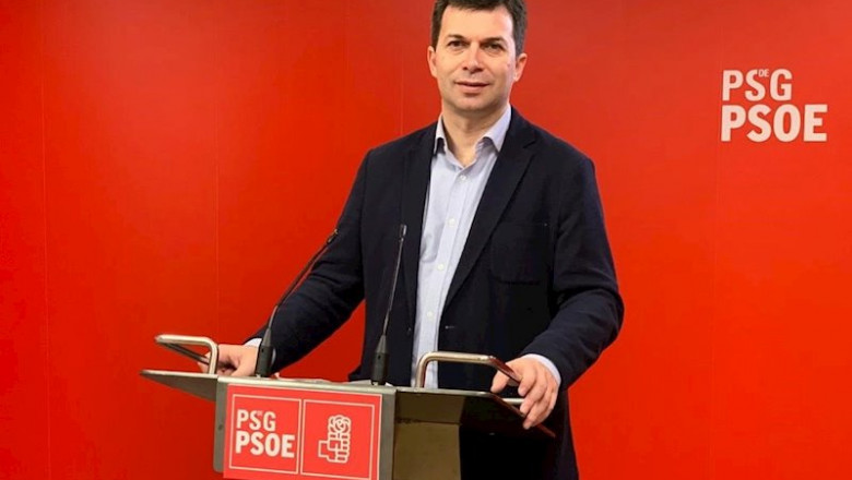 ep el secretario xeral del psdeg gonzalo caballero en rueda de prensa este viernes 22 de mayo