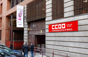 ep fachada de la sede de comisiones obreras el sindicato ccoo en la calle lope de vega 38 madrid